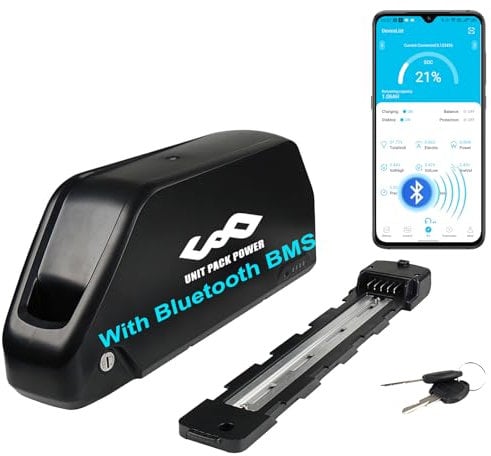 48V 52V Ebike Battery with 30A/40A Smart BMS with WiFi Module Bluetooth Electric Bicycle Batteries for 100W-1500W Motor (52V 24Ah (100W-1500W))