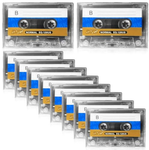 Lot de 10 cassettes audio : cassettes audio de 90 min, cassettes audio vides pour cassettes de musique, cassettes audio à faible bruit pour conférences, séminaires, enregistrements quotidiens