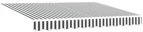 vidaXL Tela de Reemplazo para Toldo para Marco de 2.5x2 m en Antracita y Blanco