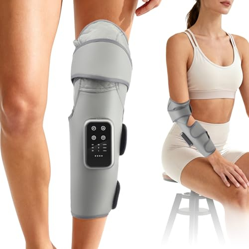 Haedswer Massagegerät Beine, Beinmassagegerät Kabellos, 3 Modi & 3 Temperatur (40℃, 50℃, 60℃), 20-Minütige Zeitgesteuerte Massage zur Entspannung der Bein und Wadenmuskulatur