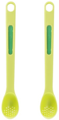 Durlo Juego De 2 Cucharas Y Tenedores Para Aceitunas, Encurtidos Y Alcaparras, Color Verde