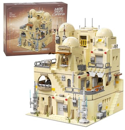 Aimmob Klemmbausteine Set für Erwachsene: Tatooine Cantina Modular Building Architektur Haus mit 2731 Teilen, Sammlung für Home Office Decor Youmko YM002