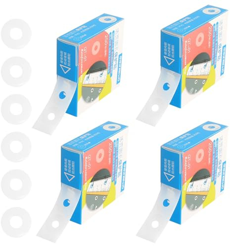 Pegatinas de Refuerzo de Agujeros 1000 PCS Anillos de Refuerzo Adhesiva de Refuerzo de Papel de Hojas Sueltas Pegatinas Agujeros Anillas Refuerzo para Refuerzos de Página Calcomanías Oficina