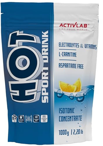 Activlab Hot Sport Drink 1000g - Isotonisches Getränkepulver mit Elektrolyten und Vitaminen, Kohlenhydrate, Über 80 Portionen | Unterstützung und Regeneration nach intensivem Training, Zitrone