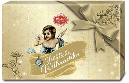 Reber Spezialitäten-Kassette, Weihnachts-Edition, Pralinen, Mozart-Kugel, Constanze-Mozart-Kugel, Marzipan, Pasteten, Nougat, Ideales Weihnachtspräsent, 11er-Packung