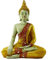Buddha Deko Statue Thai Buddha Figur Mediterend Rot 35 cm