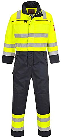 Portwest Hi-Vis Multi-Norm Coverall, Color: Yellow/Navy, Size: XXXL, FR60YNRXXXL