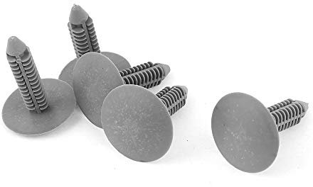 sourcing map 5 Pcs 7x7mm Auto Kunststoff Stoßstange Befestigung Motorhaube Clip Niet grau de