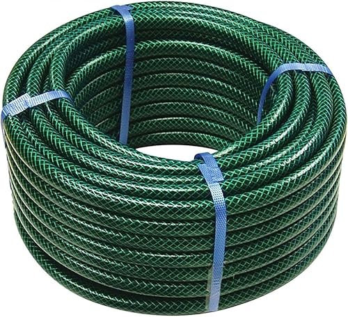 30M Garden Hose Pipe Reel - Reinforced Tough Outdoor Water Hosepipe Metre Green Quality | Strong Durable Long Lasting | Watering Gardening (30m)