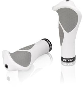 XLC Unisex – Erwachsene Griffe Ergonomic GR-S22, Weiß/Grau, 135 mm