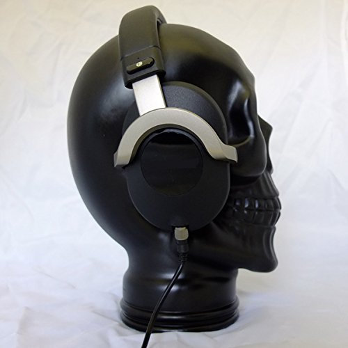 AMP3 Luxury Glass Skull Headphones Stand Colour BLACK