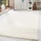 HomebyHome Shaggy Teppich Läufer Flur 80 x 250 cm - Shaggy Teppich Hochflor Creme Extra Weich und Flauschig - Bettvorleger Teppiche für Schlafzimmer - Waschbarer Küchenläufer - Carpet, Halı, Kilim