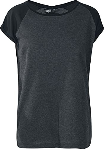 Urban Classics Ladies T-Shirt Contrast Raglan Tee, lässiges Raglan T-Shirt für Frauen, Regular Fit, erhältlich in vielen Farben, Größen XS-5XL
