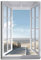 REINDERS Wandbild, Fenster zur Nordsee, Schlafzimmer, Bilder, Wanddeko, Room Decor, MDF, Blau, 90x60cm