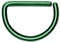 Piersando Piercing D Ring für Septum Tragus Helix Ohr Nase Lippe Brust Intim Nasenpiercing Ohrpiercing Nasenring Lippenpiercing Grün 1,0mm x 10mm