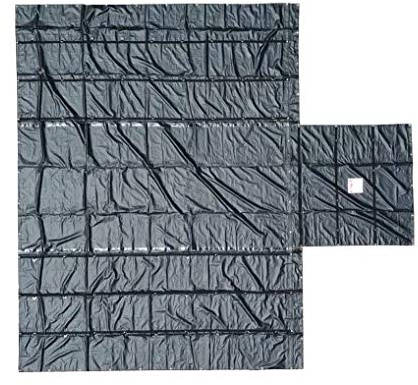 Mytee Products 16' x 27' Flatbed Truck 14 Oz Superlight Steel Tarp with 4 FT Drop - Black Heavy Duty Vinyl Waterproof Tarp for Trailers to Protect Cargo from Wind, Rain, Snow and Sun