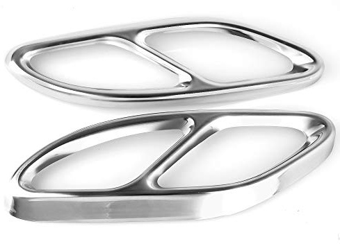 2PCS Car Tail Throat Auspuffrohr Schalldämpfer Spitze Auspuffblenden aus Stahl für Merce des Be nz GLC C E-Klasse C207 Coupé 2014-2017 W213