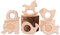 YoungRich 6 Stück Baby Holz Teether Geschenk Igel Elefant Vogel Delphin Goldfisch Pferd Handgefertigt Anhänger Kit DIY Kleinkind Beißring Hölzern Ring Zahnen Krankenpflege