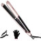 Glätteisen Locken und Glätten,CONFU Haarglätter und Lockenstab 2 in 1,Keramik Tourmaline Hair Straightener für Locken und Glätten mit LCD-Display Einstellbare Temperatur Dual-Spannung Ideal für Reisen
