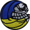 VOLLEYBALL Aufnäher Sport Patch zum annähen/aufbügeln - lustiger Aufbügler Smiley Bügelbilder Volleyballfan Verein Geschenk Jacken/Trikot/T-Shirts/Jeans/Sporttaschen 50x50mm