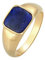 Elli PREMIUM Ring Siegelring Sodalith Quadrat Klassik 925 Silber