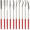 Saipor 10-tlg Diamant-Feilen-Set 3x140mm, Mini Diamant Nadelfeilen Set Metall, Schlüsselfeilen, Feilenset, Mini Diamond Files Set für Weichem Metall Holz Stein und Kunststoff