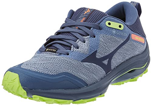 Mizuno Damen Wave Rider GTX Laufschuh, Vindigo Vindigo Neolime, 39 EU