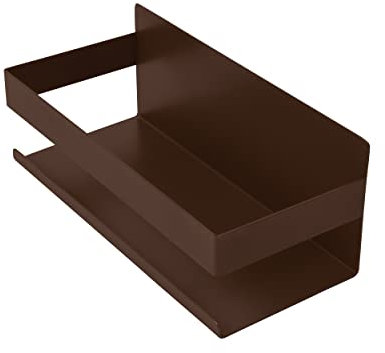 INOXLM Mensola Doccia, Autoadesivo Mensole Bagno Angolare Organizzatore, Mensola Cucina, Mensola per Cucina, Porta Spezie (Brown)