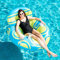 Sloosh (Blau) aufblasbare Pool Float mit großer Rückenlehne, Riesige Wasser Pool Luftmatratze Pool Schwimmenden Stuhl mit Griff und Cup Holder, Sommer Pool Floaties aufblasbare Flöße für Erwachsene