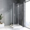 Duschkabine 120x90x195cm Falttür Großer Öffnungsraum 180º Eckig Dusche Duschwand Duschtür mit Seitenwand Duschwand Glas Duschtrennwand 6mm ESG Sicherheitsglas