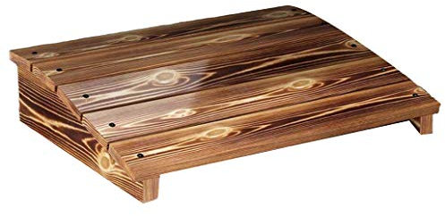 Fußstütze aus Massivholz, Teakholz, Badematte, unter dem Schreibtisch, Fußstütze, Fußhocker, quadratisch, groß, Duschmatte, Bodenmatte für Büro, Spa, Außenbereich, D 50 x 28 x 11 cm (20 x 11 x 4 Zoll)