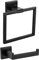 TURS Towel Ring Bath Hand Towel Holder Hanger Wall Mount Bathroom Accessories Contemporary Hotel Square Style SUS 304 Stainless Steel (Black)