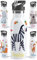 OWLBOOK® Edelstahl Trinkflasche Kinder personalisiert | Wasserflasche mit Strohhalm | 600 ml | Sportdeckel | Spülmaschinenfest | Schule Schulanfang Geschenke zur Einschulung Junge Mädchen | Zebra