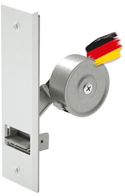 BAUHELD® Enrollador de persiana para persiana empotrada [fabricado en Alemania] – Maxi enrollador de correa de entrada de acero – para correa de persiana de 23 mm [sin correa] – incluye cubierta