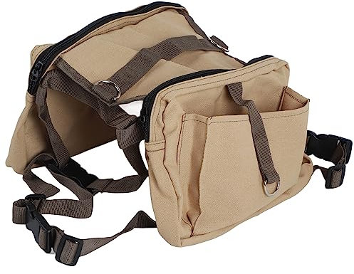 Hunde-Rucksack, Satteltasche, Satteltasche Hunderucksack für Mittlere Große Hunde mit Seitentaschen und verstellbarem Gurt, Hunde-Rucksack Für Reisen Und Camping