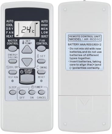 GOUYESHO AR-RCD1C - Mando a Distancia de Repuesto para Fujitsu Air Conditioner Compatible con AR-RCD1E RCE1E ARRCD1E