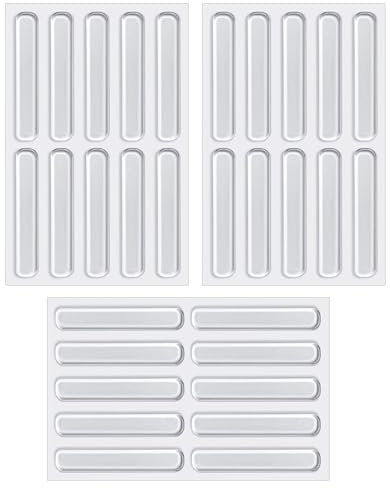 30 Pcs Cupboard Door Stoppers, 6.3cm Length Wall Protector, Wall Protector Self Adhesive, Door Protector, Non Slip Furniture Pads, Cupboard Door Stoppers, for Doors and Furniture Protectors