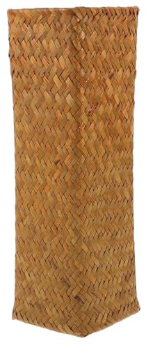 Alipis Natural Seaweed Weave Basket Handmade Rattan Vase Tall Plant Holder Container Bamboo Weaving Vase Flower Arranger Dried Flower Boho Home Decoration 11inch A