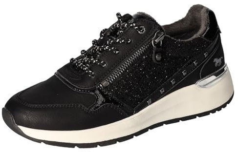 MUSTANG 1487-302, Zapatillas Mujer, Negro, 38 EU