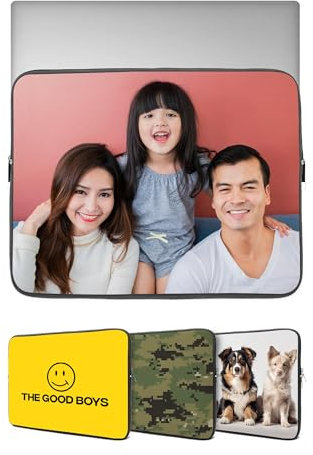 Custodia per laptop personalizzata con foto e testo, custodia universale in neoprene per 1415 pollici, protezione premium, elegante e sicura