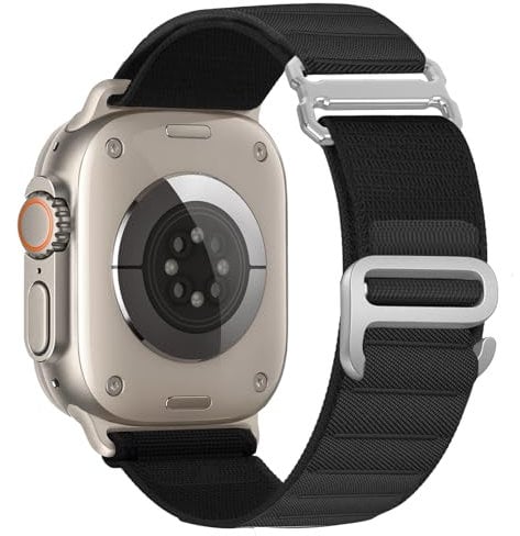 Alpine Loop Nylon Armband - Kompatibel mit Apple Watch Ultra 2/Ultra Armband 49mm 46mm 45mm 44mm Männer Frauen, Verstellbar mit Metall G-Hook Armbänder für iWatch Ultra 2/Ultra Series 10 SE 9/8/7/6/5