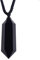 RMYSUM Schwarze Obsidian Pendel Halskette,Heil Kristall Roh Obsidian Chakra Halskette,Schwarz