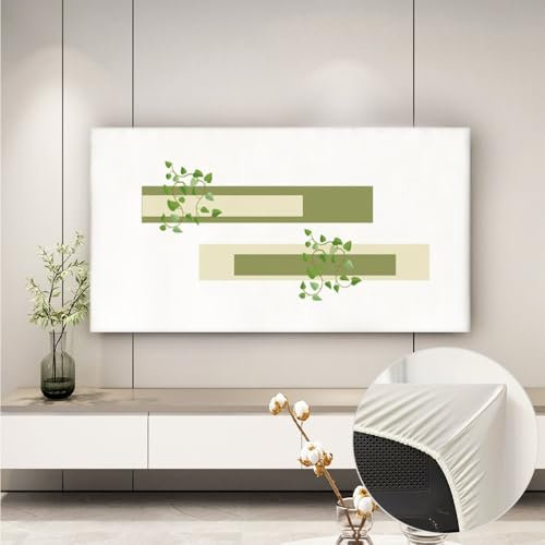 Hixingo TV Dust Cover TV Screen Cover Modern Stretch Television Cover Universal Elastic TV Screen Protection Cover TV Protection Cover Soft Breathable Computer Cover (46-50″ TV,Green Frame)