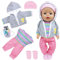 Baby Puppe Kleidung Kompatibel mit Baby neu geboren Kleidung 36-43 cm Puppe, Set mit Mantel Bluse Hosen Hut und Socken，Puppe Kleidung für Outfits Süße Baby Puppe Outfits