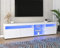 180 x 35 x 45 cm. Mueble de TV moderno, panel luminoso, iluminación LED variable, salón y comedor 180 cm (blanco)