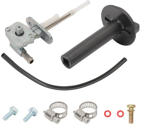 Grifo de gasolina y conjunto de palanca para Yamaha ATV Grizzly 350 660 Bruin 350 YFM350 YFM660 depósito de combustible combustible grifo de gasolina con grifo, válvula e interruptor 5KM-24500-10-00