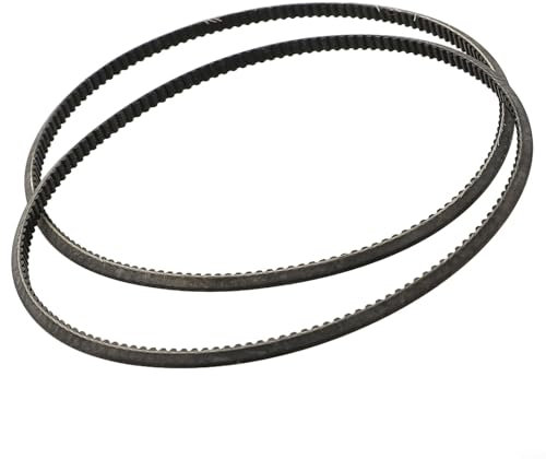 Zilimontt Zahnriemen für Drehmaschine, Zahnriemen, Mini-Drehmeißel, Ersatzteil, schwarz, Set mit zwei hochfesten Drehmaschinen, Modell 5M375, kompatibel mit Mini-Drehmaschinen