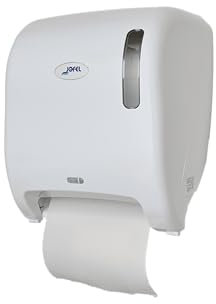 Jofel - AG65000, automatischer Papierspender, kontinuierliche Spule, hergestellt aus weißem ABS, Papier 220 mm breit, 200 mm Dorn Ø 35/45 mm