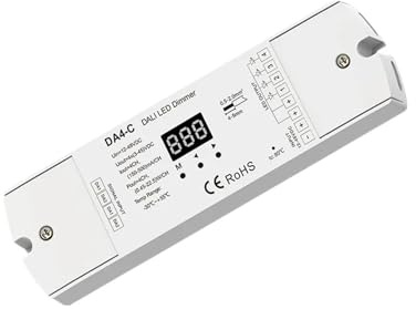 MRNUPLUM 350-1200mA oder 150-500MA 12V-48VDC Konstantstrom 4-Kanal-DALI-Dimmer DA4-C (DT6) 24V 4-Kanal-CC-Controller steuert LED-Chip-Licht(150-500MA)