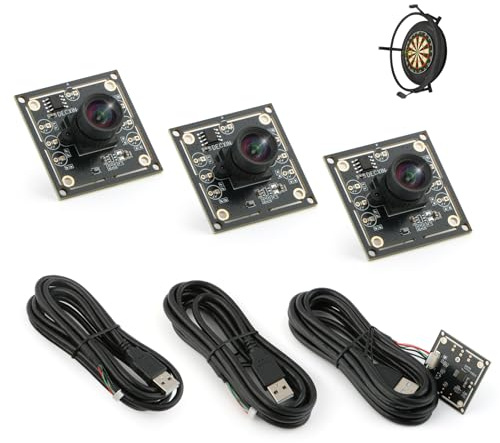 YHX-OU ov9732 Kameramodul 100 Grad für autodarts Dart Kamerasystem 3 Satz 1280x720 30fps Gesichtserkennung Bilderfassung 3M Kabel USB2.0 Ausgang Phone